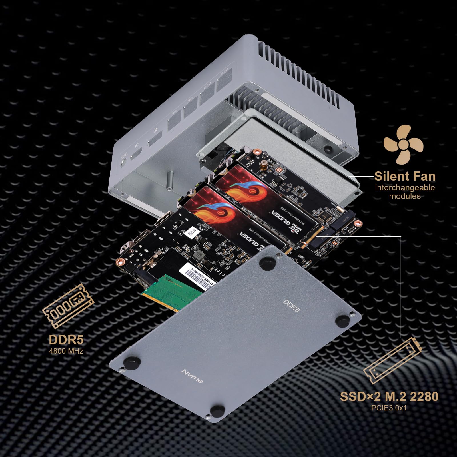 Amazon.com: DOTX Mini PC Nuctek7, i3-N305(hasta 3.8 GHz) 8C/8T